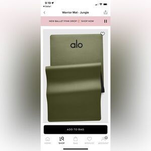 Alo Warrior mat, new in box! Jungle green color